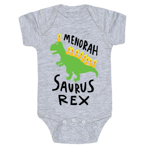 Menorah Saurus Rex  Baby One-Piece