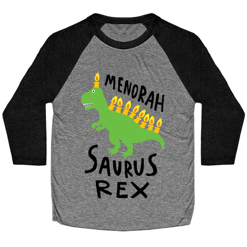 Menorah Saurus Rex  Baseball Tee