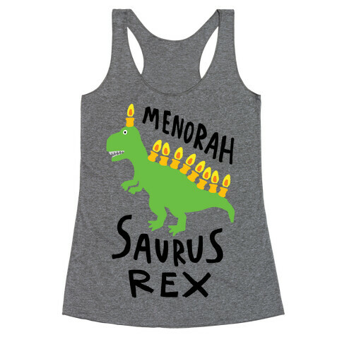 Menorah Saurus Rex  Racerback Tank Top