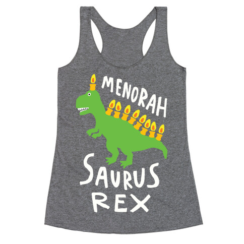 Menorah Saurus Rex  Racerback Tank Top