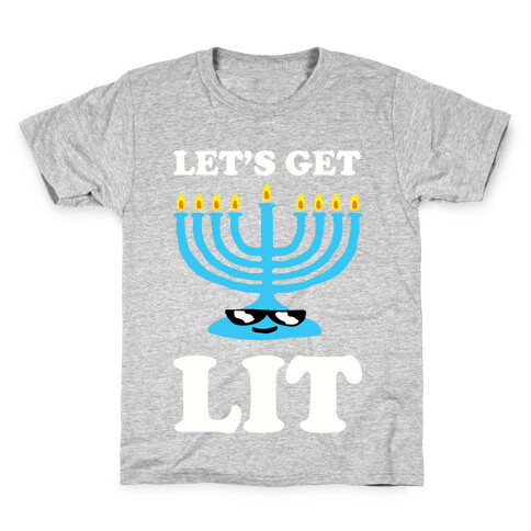Let's Get Lit Menorah Kids T-Shirt