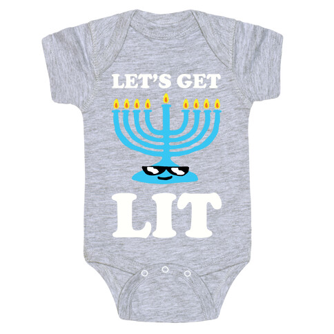 Let's Get Lit Menorah Baby One-Piece