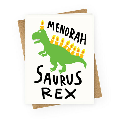 Menorah Saurus Rex  Greeting Card