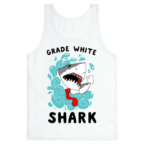 Grade White Shark Tank Top