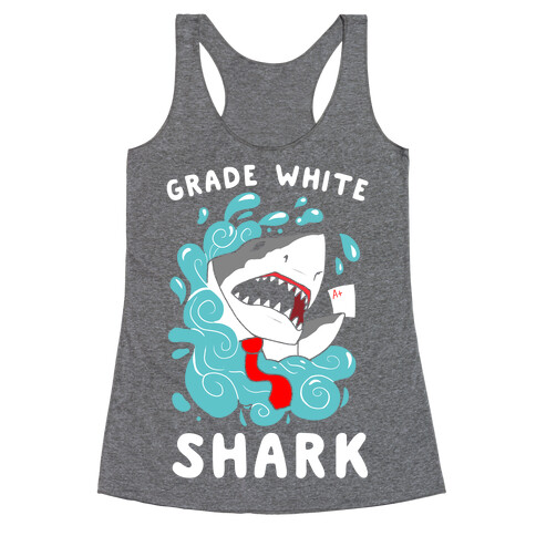 Grade White Shark Racerback Tank Top