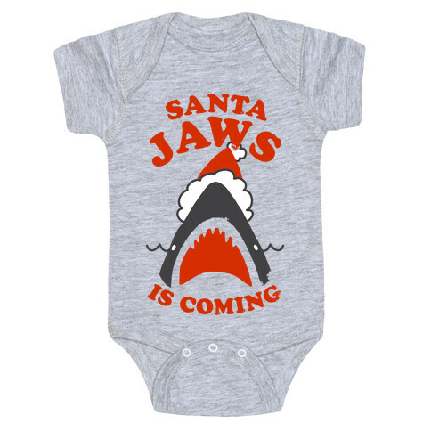 Santa Jaws Is Coming Baby One-Piece