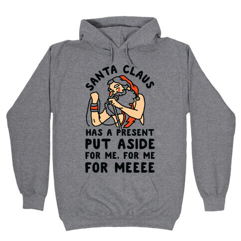 Santa Claus Has a Present Put Aside for Me Hooded Sweatshirt
