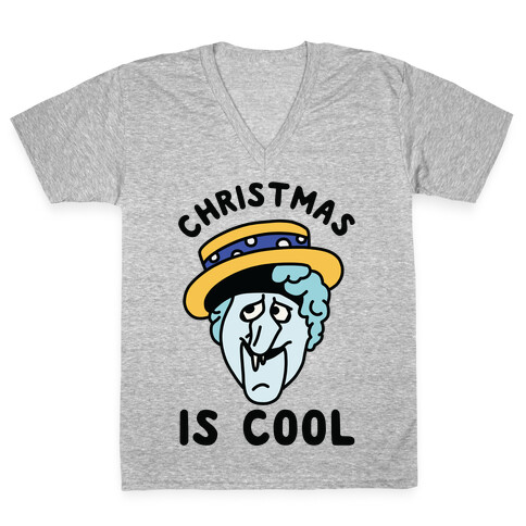 Christmas is Cool Snow Miser V-Neck Tee Shirt