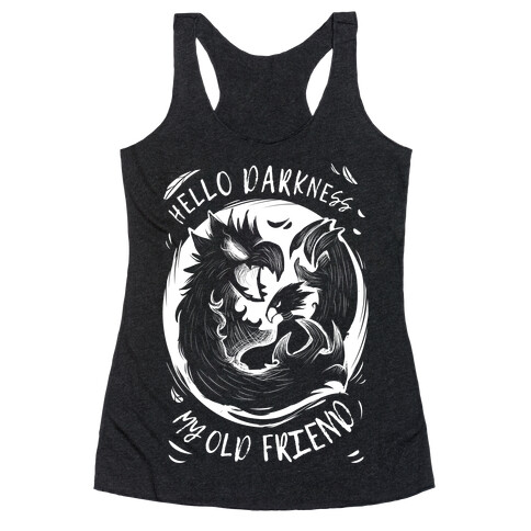 Takoyami Hello Darkness My Old Friend Racerback Tank Top