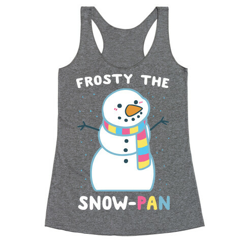 Frosty the Snow-Pan Racerback Tank Top