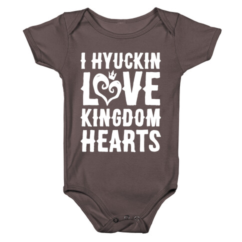 I Hyuckin Love Kingdom Hearts Parody White Print Baby One-Piece