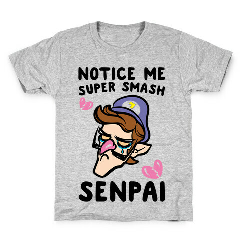 Notice Me Super Smash Senpai Parody Kids T-Shirt