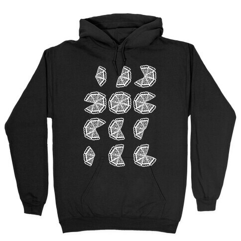 Waxing and Waning Pizza Hooded Sweatshirt