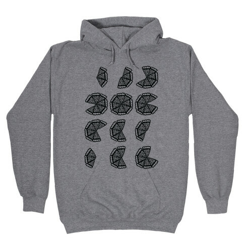 Waxing and Waning Pizza Hooded Sweatshirt