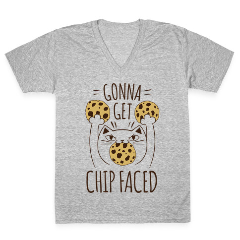 Gonna Get Chip Faced V-Neck Tee Shirt