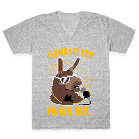 Kanye West Llama Let You Finish, But... V-Neck Tee Shirt