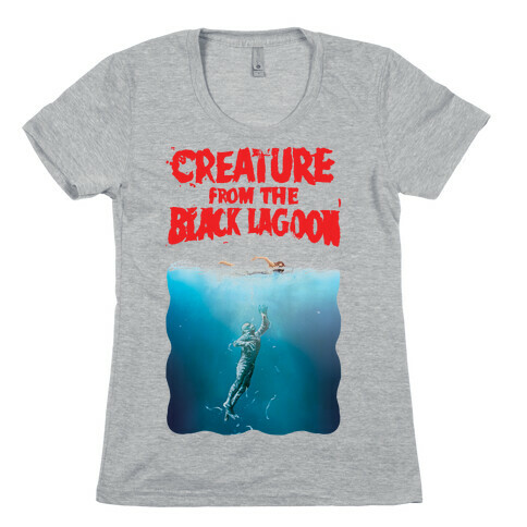 Black Lagoon (Jaws Parody) Womens T-Shirt