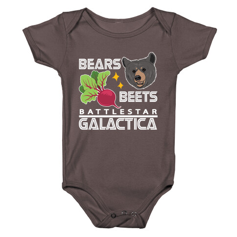 Bears. Beets. Battlestar Galactica.  Baby One-Piece