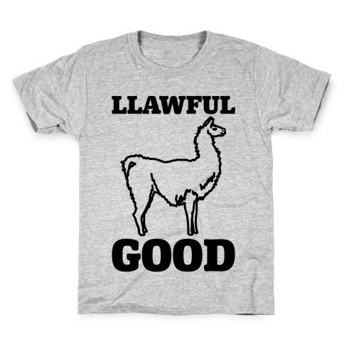 Llawful Good Llama Parody Kids T-Shirt