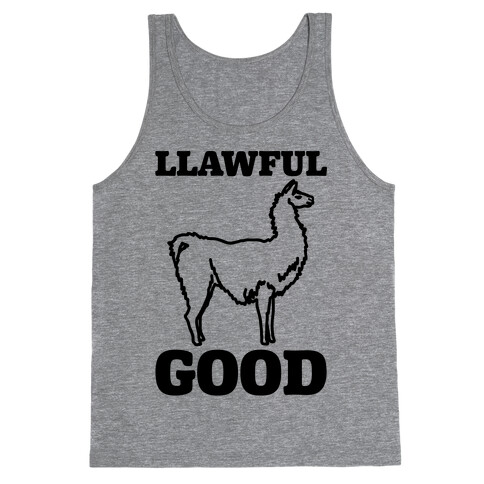 Llawful Good Llama Parody Tank Top
