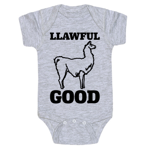 Llawful Good Llama Parody Baby One-Piece