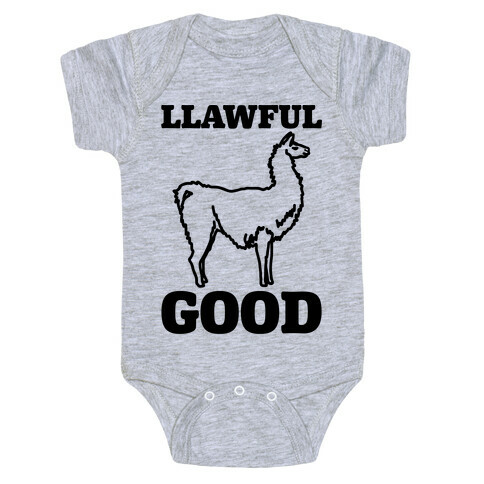 Llawful Good Llama Parody Baby One-Piece