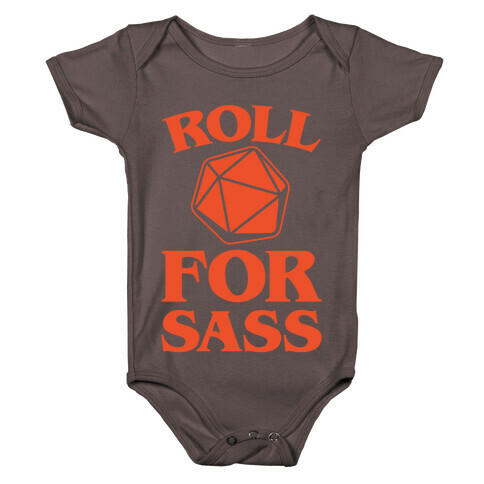 Roll For Sass D & D Parody White Print Baby One-Piece