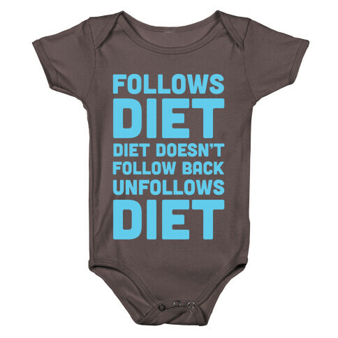 Follows Diet Diet Doesn't Follow Back Unfollows Diet Baby One-Piece