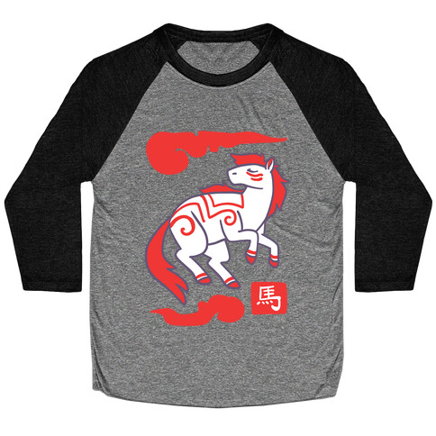 Horse - Chinese Zodiac Baseball Tee