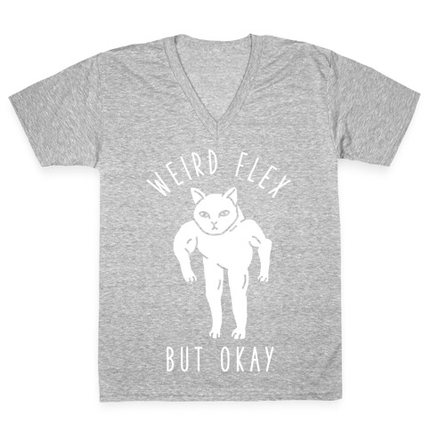 Weird Flex But Okay Buff Cat V-Neck Tee Shirt