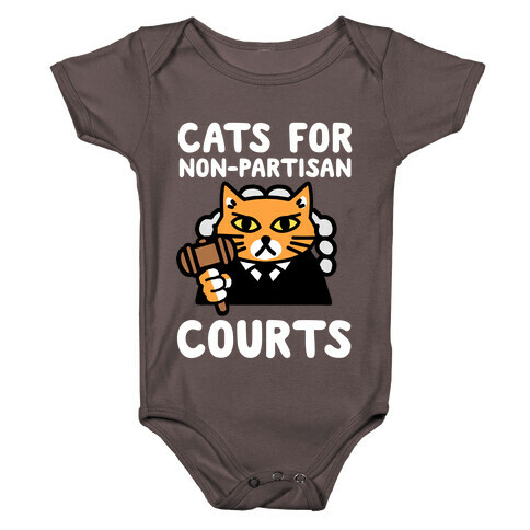 Cats for Non-Partisan Courts Baby One-Piece