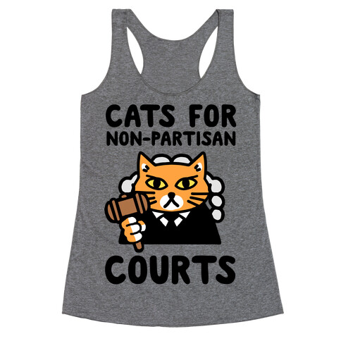 Cats for Non-Partisan Courts Racerback Tank Top