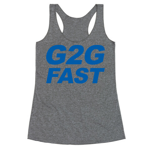 G2G Fast Sonic Parody Racerback Tank Top
