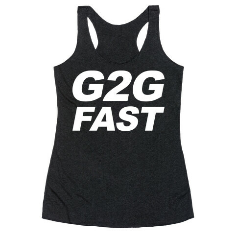 G2G Fast Sonic Parody Racerback Tank Top