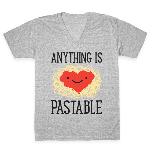 Anything Is Pastable V-Neck Tee Shirt