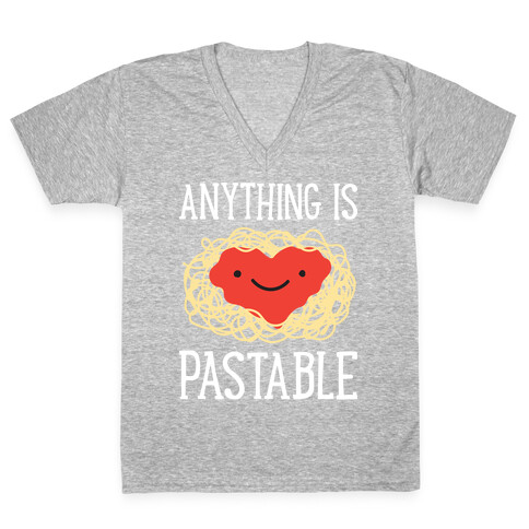 Anything Is Pastable V-Neck Tee Shirt