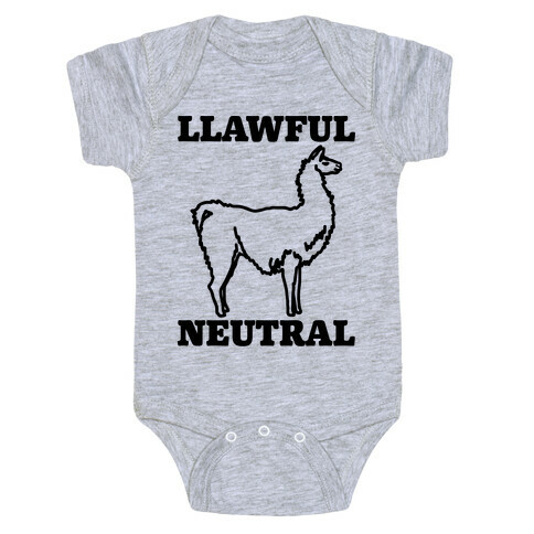Llawful Neutral Llama Parody Baby One-Piece