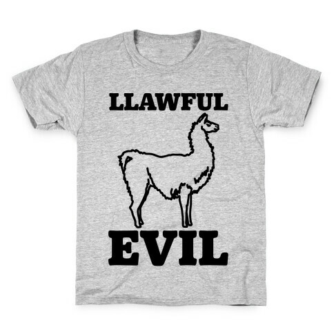 Llawful Evil Llama Parody Kids T-Shirt