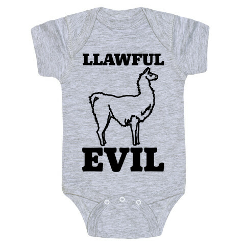 Llawful Evil Llama Parody Baby One-Piece