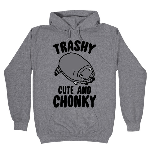 Trashy Cute And Chonky Raccoon  Hooded Sweatshirt