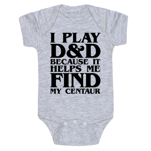 D & D Helps Me Find My Centaur Parody Baby One-Piece