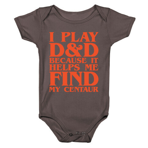 D & D Helps Me Find My Centaur Parody White Print Baby One-Piece