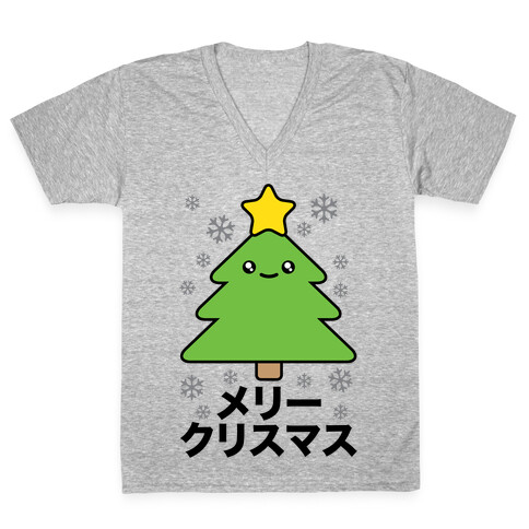Kawaii Christmas V-Neck Tee Shirt