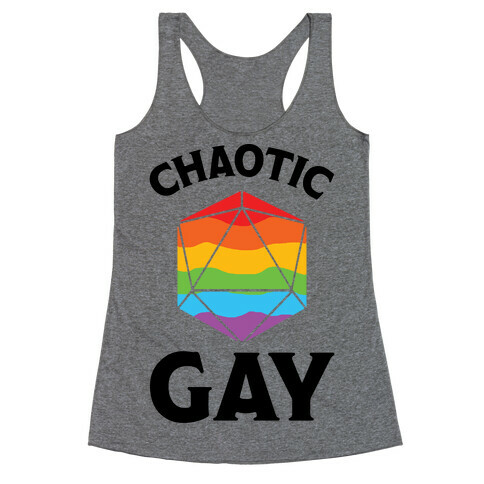 Chaotic Gay Racerback Tank Top
