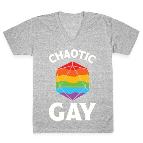 Chaotic Gay V-Neck Tee Shirt