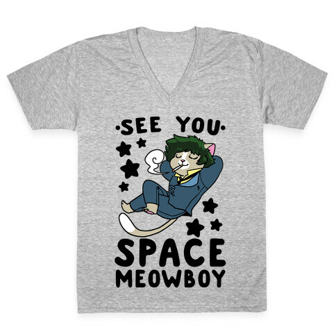See you, Space Meowboy - Cowboy Bebop V-Neck Tee Shirt