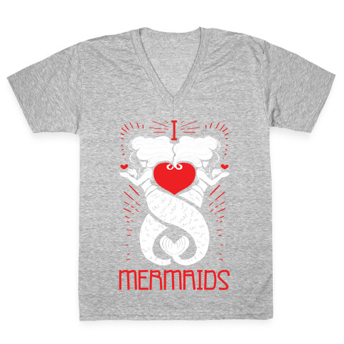 I Love Mermaids V-Neck Tee Shirt