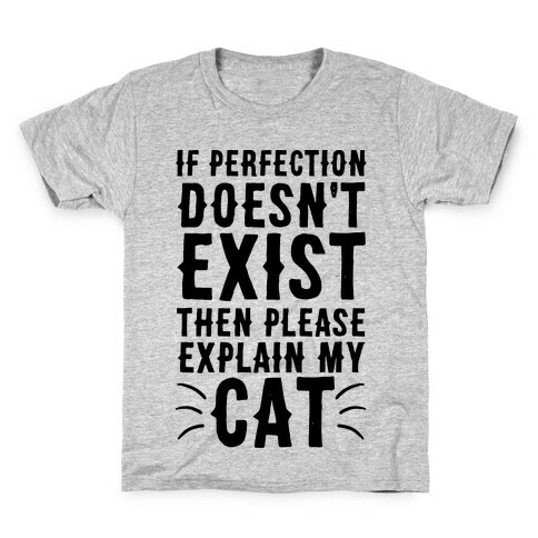 If Perfection Doesn't Exist Then Please Explain My Cat Kids T-Shirt