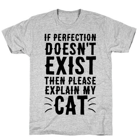 If Perfection Doesn't Exist Then Please Explain My Cat T-Shirt