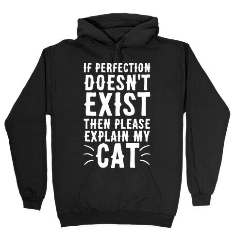 If Perfection Doesn't Exist Then Please Explain My Cat Hooded Sweatshirt